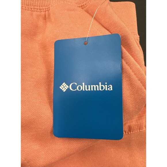 NWT Sz L Columbia Girls Joggers. Fleece Lined. Peach. Pockets. Logo. - Picture 5 of 6